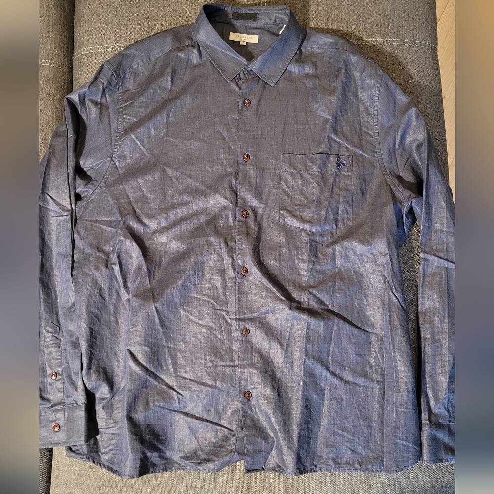 Ted Baker - Blue Dress Shirt - Size 7